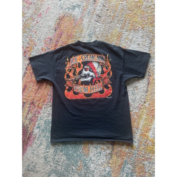 Anvil Other - Vintage harley 90s Ice cream man from hell biker Motorcycle Shirt Men's XL